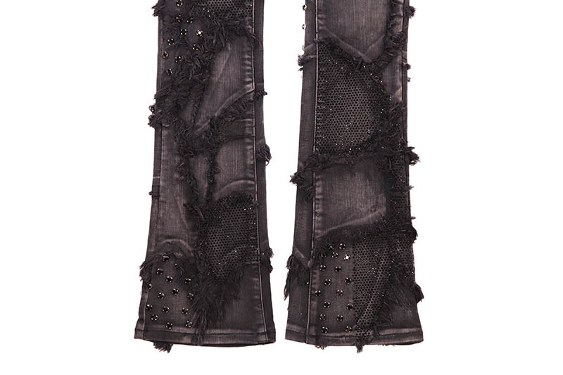 VICIOUS FLARED FIT PANT (VC627R:RAGGY BLACK)