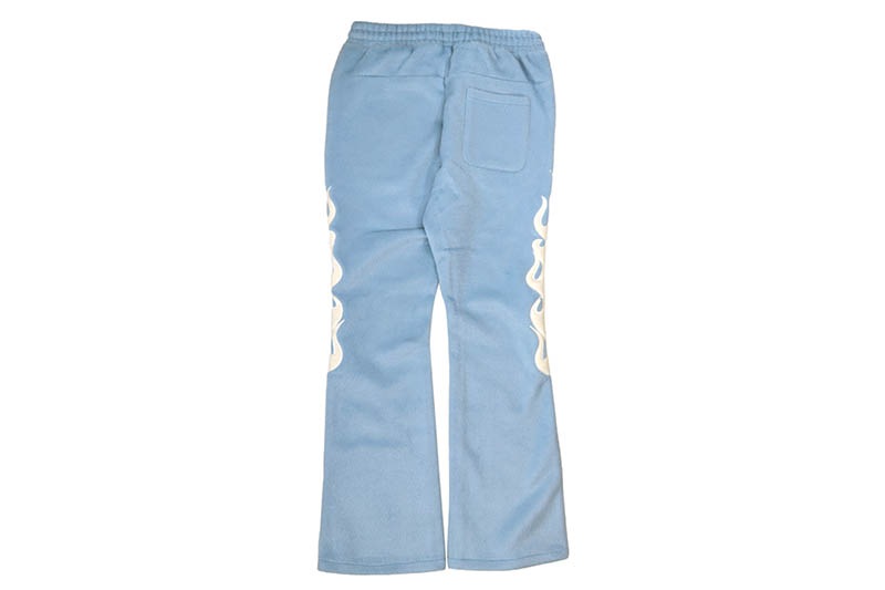COPPER RIVET SAINTS MOHAIR PEARL STACKED SWEATPANTS (531581-LB:LIGHT BLUE)