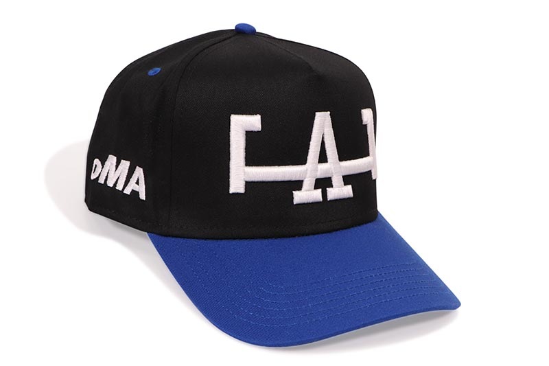 oMA STUDIOS LA CURVED BRIM HAT (BLACK/BLUE)