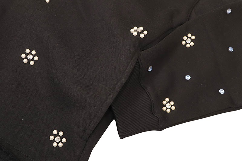 FOCUS STARBURST CRYSTAL HOODIE (80772:BLACK)