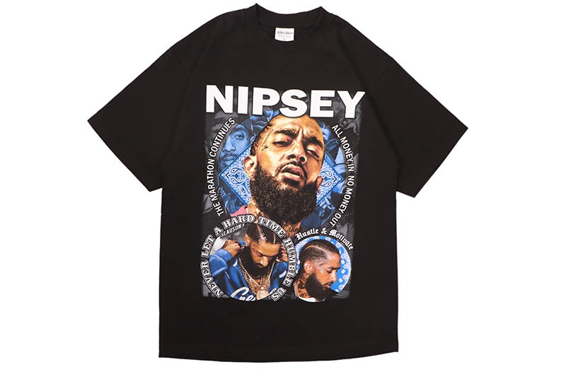 STREET WEAR SUPPLY NIPSEY HUSSLE LEGEND T-SHIRT (BLACK)