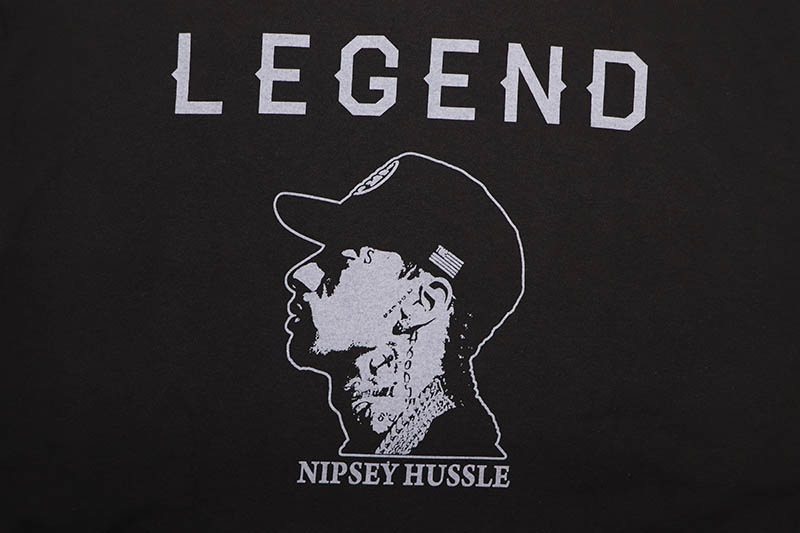 STREET WEAR SUPPLY NIPSEY HUSSLE LEGEND T-SHIRT (BLACK)