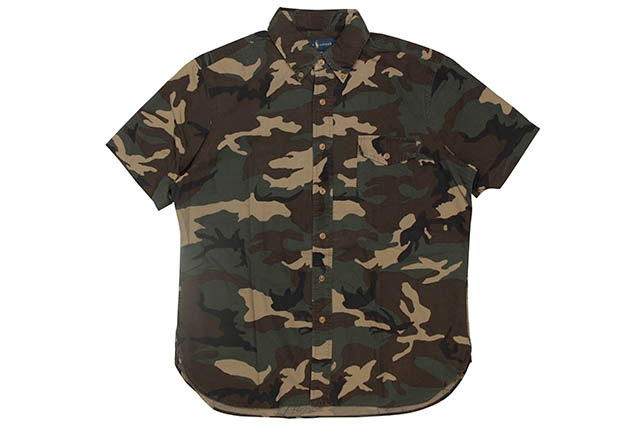 POLO RALPH LAUREN ONE POCKET S/S OXFORD SHIRT (WOODLAND CAMO)