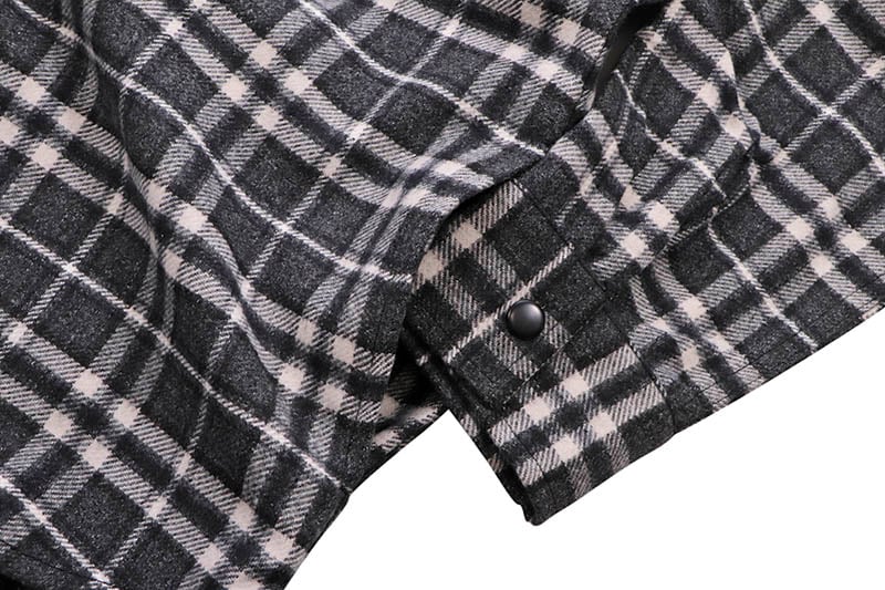 COOKIES LS FLANNEL SHIRT WITH HOOD (BLACK) CM244WLT01