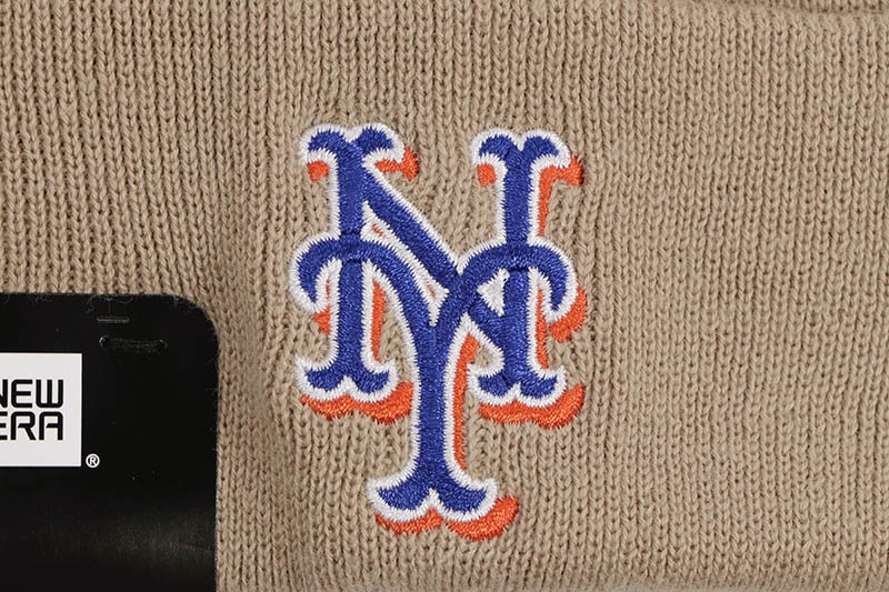 NEW ERA NEW YORK METS BASIC COTTON CUFF KNIT (BEIGE) 14109626