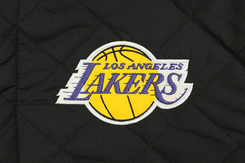 JH Design LA LAKERS 17-TIMES NBA FINALS CHAMPIONS REVERSIBLE JACKET (LAK103BAN0:BLACK)