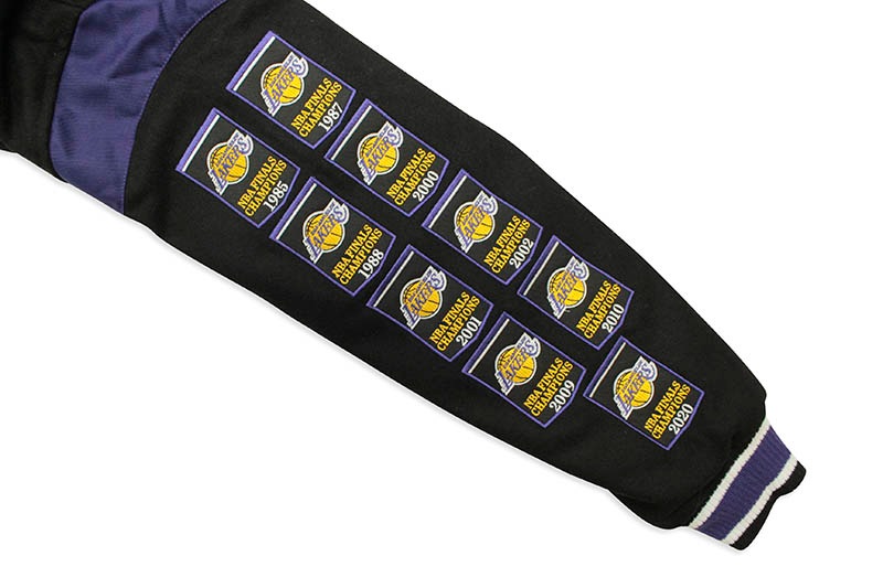 JH Design LA LAKERS 17-TIMES NBA FINALS CHAMPIONS REVERSIBLE JACKET (LAK103BAN0:BLACK)