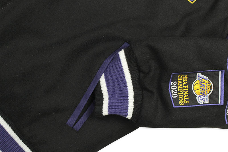 JH Design LA LAKERS 17-TIMES NBA FINALS CHAMPIONS REVERSIBLE JACKET (LAK103BAN0:BLACK)