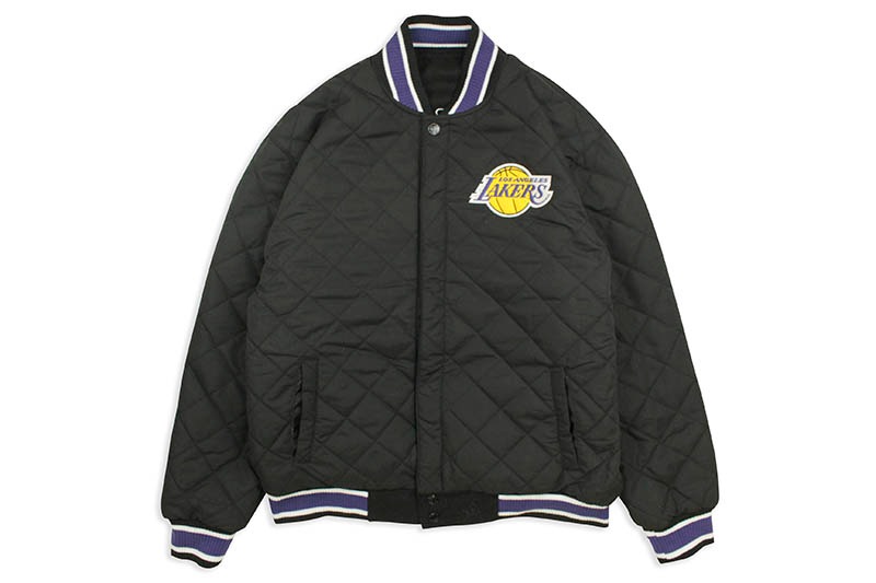 JH Design LA LAKERS 17-TIMES NBA FINALS CHAMPIONS REVERSIBLE JACKET (LAK103BAN0:BLACK)