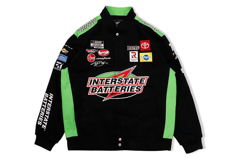 JH Design KYLE BUSCH INTERSTATE BATTERIES 2021 NASCAR TWILL JACKET (KY303IB21:BLACK)