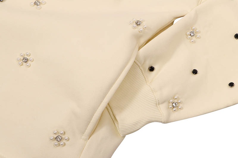 FOCUS STARBURST CRYSTAL HOODIE (80772:IVORY)