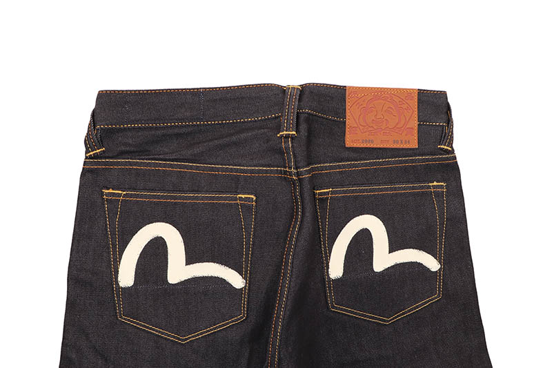 EVISU SEAGULL PRINT POCKETS REGULAR FIT JEANS #2020 (2EAHTM5JE123320DN:RAW INDIGO)