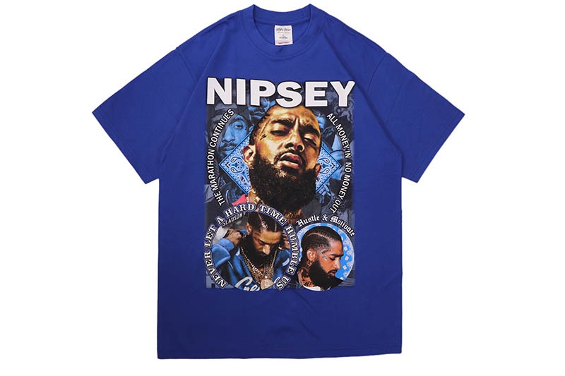 STREET WEAR SUPPLY NIPSEY HUSSLE LEGEND T-SHIRT (ROYAL)