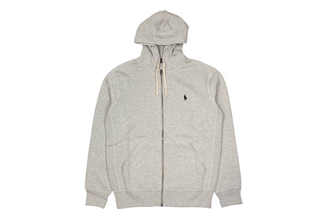 POLO RALPH LAUREN CLASSIC FULL-ZIP FLEECE HOODIE (710548546002:GRAY)