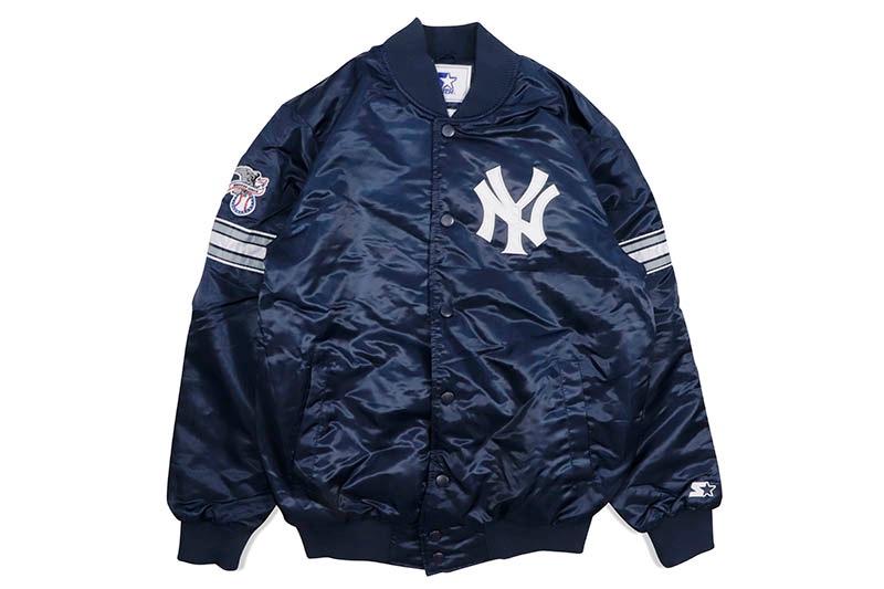 STARTER NEW YORK YANKEES VARSITY SATIN FULL-SNAP JACKET (LS250167