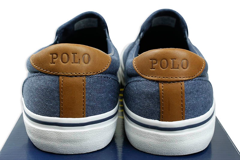 POLO RALPH LAUREN THOMPSON SLIP-ON CANVAS SNEAKER (816729964002:NEWPORT NAVY)