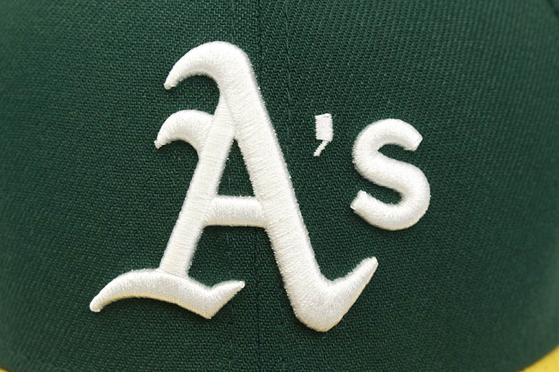NEW ERA OAKLAND ATHLETICS TEAM CLASSIC 39THIRTY STRETCH FIT CAP (DARK GREEN/YELLOW)