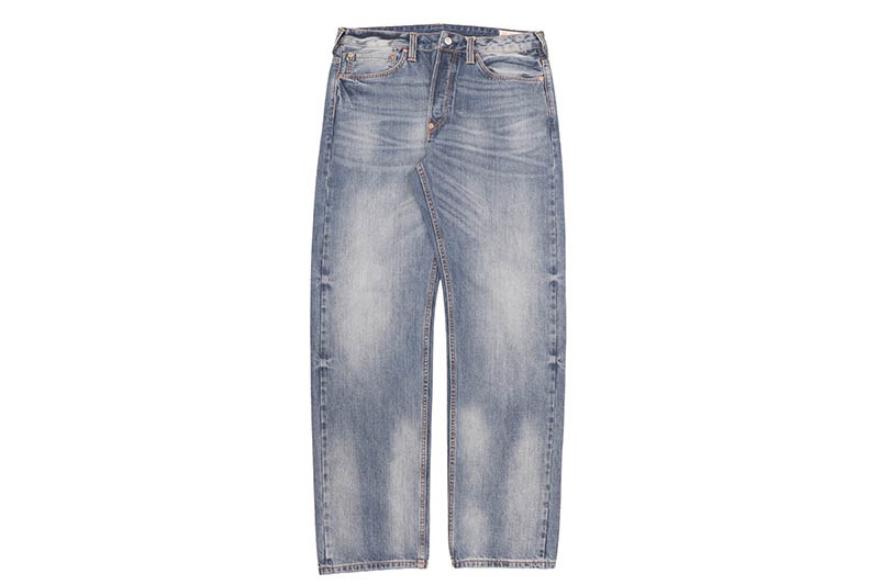 EVISU YELLOW DAICOCK PRINT REGULAR FIT JEANS #2020 (2EAHTM5JE124720DN:INDIGO)