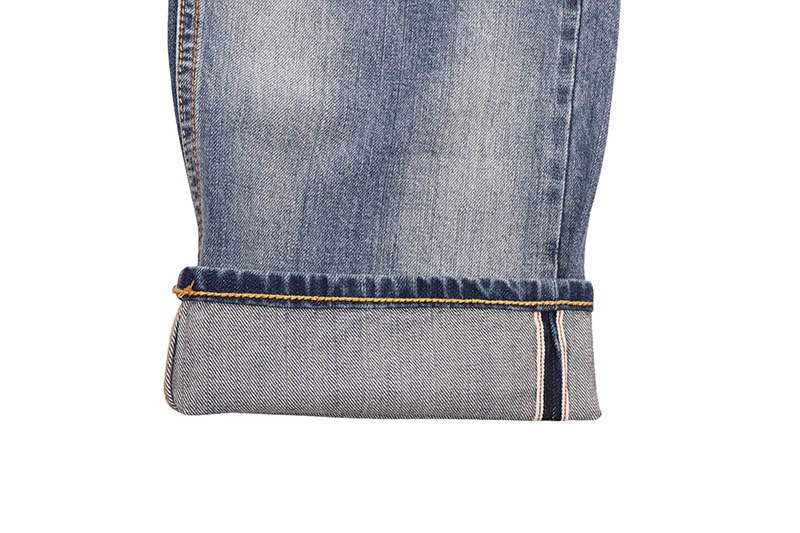 EVISU YELLOW DAICOCK PRINT REGULAR FIT JEANS #2020 (2EAHTM5JE124720DN:INDIGO)