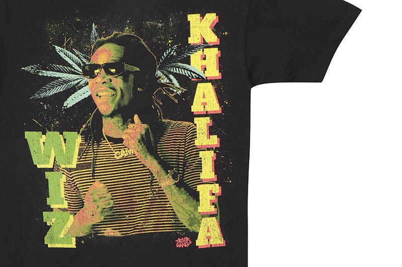 WIZ KHALIFA LEAF GRAPHIC T-SHIRT (BLACK)