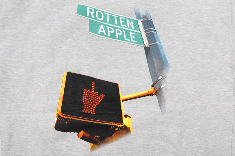 CLASSIC MATERIAL NY ROTTEN APPLE HOODIE (GREY HEATHER)