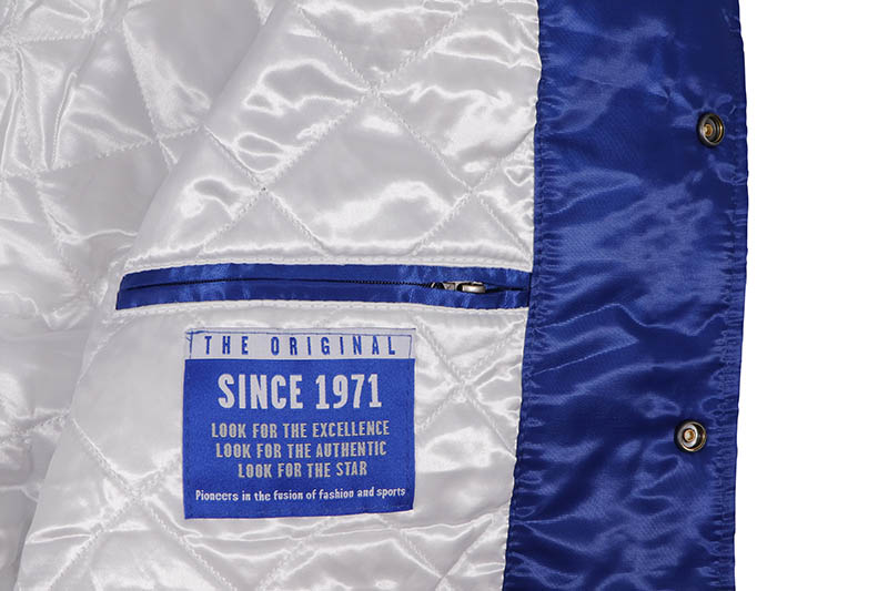 STARTER NEW YORK METS VARSITY SATIN FULL-SNAP JACKET