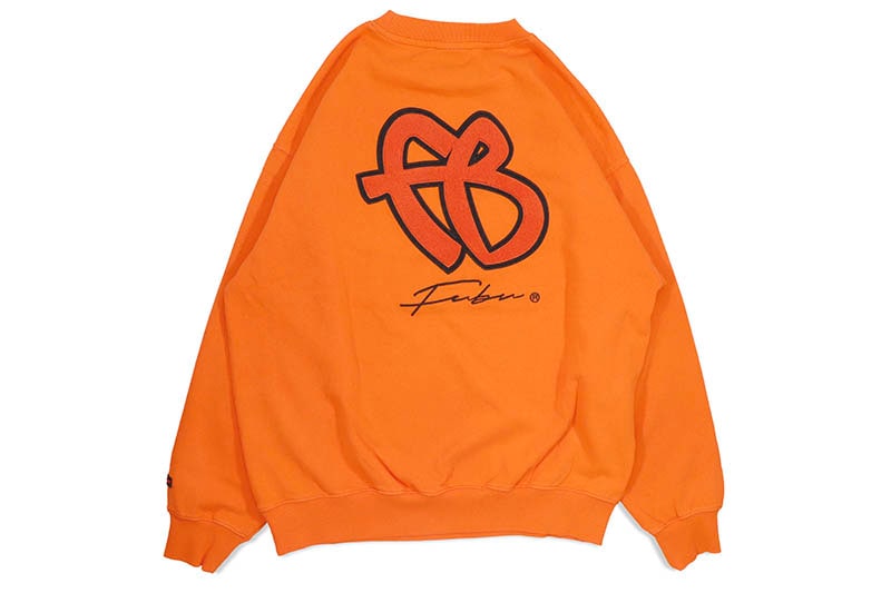 FUBU WAPPEN SWEAT (FAM-41718:ORANGE)