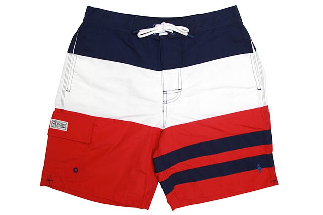 POLO RALPH LAUREN 8 1/2-INCH COLOR-BLOCKED KAILUA SWIM TRUNK