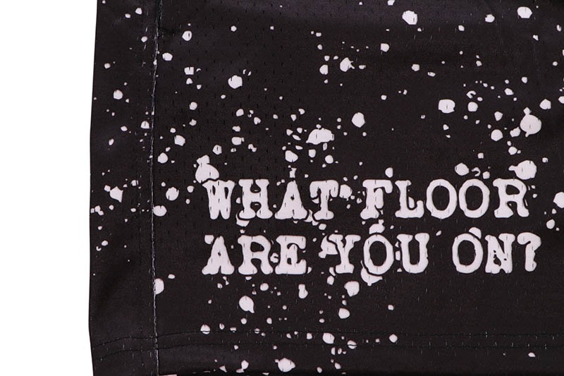 FLOOR 914 JET BLACK SPLATTER SHORTS