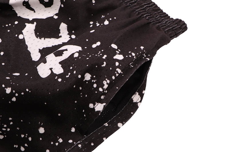 FLOOR 914 JET BLACK SPLATTER SHORTS