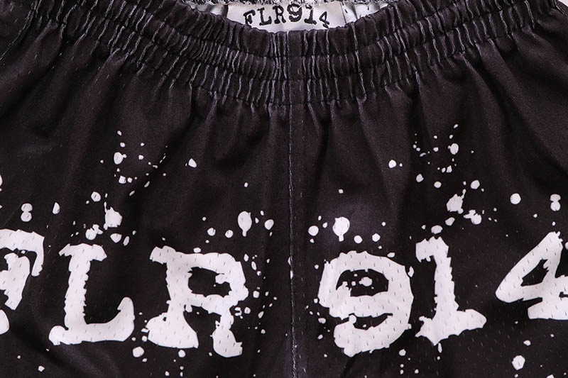 FLOOR 914 JET BLACK SPLATTER SHORTS