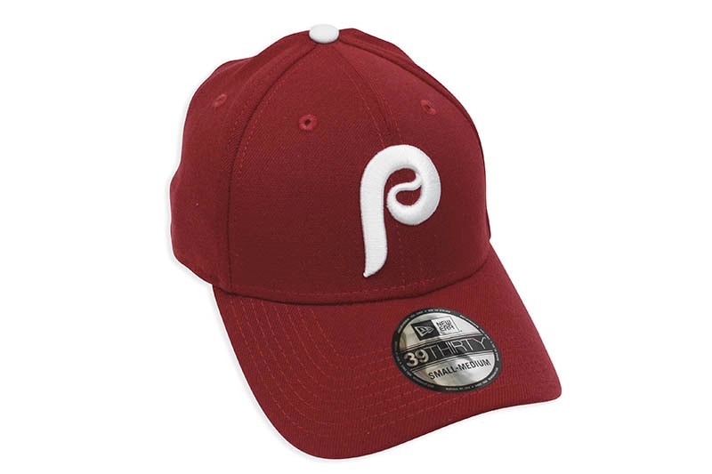 NEW ERA PHILADELPHIA PHILLIES TEAM CLASSIC 39THIRTY STRETCH FIT CAP (BURGUNDY)