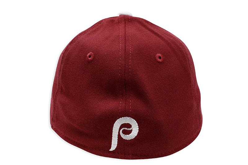 NEW ERA PHILADELPHIA PHILLIES TEAM CLASSIC 39THIRTY STRETCH FIT CAP (BURGUNDY)