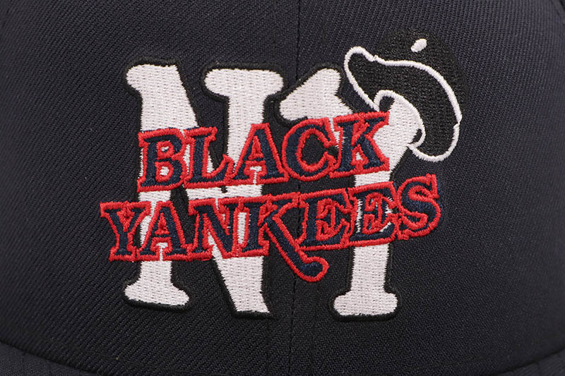 NEW ERA NEW YORK BLACK YANKEES 59FIFTY FITTED CAP (NATIONAL NEGRO LEAGUE SIDE PATCH/KELLY UNDER VISOR/NAVY) 70947809