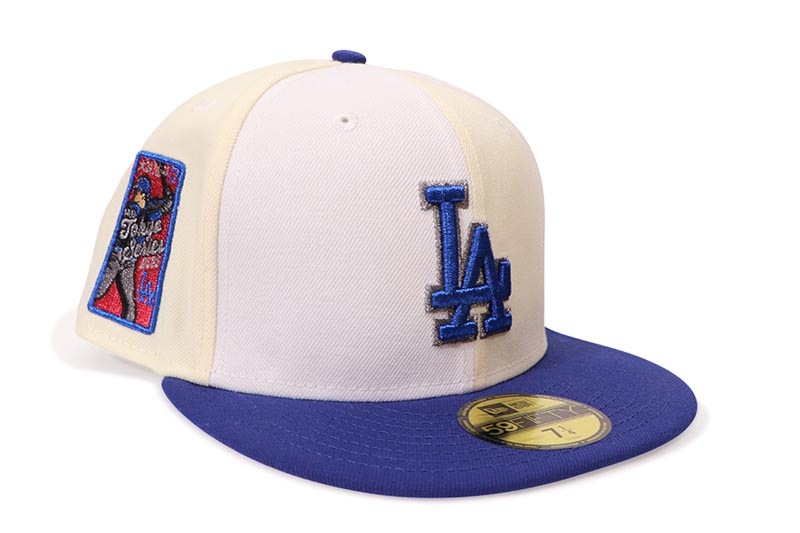 NEW ERA LOS ANGELES DODGERS 59FIFTY FITTED CAP (TOKYO SERIES 2025 SIDE PATCH/GREY UNDER VISOR/PINWHEELS)