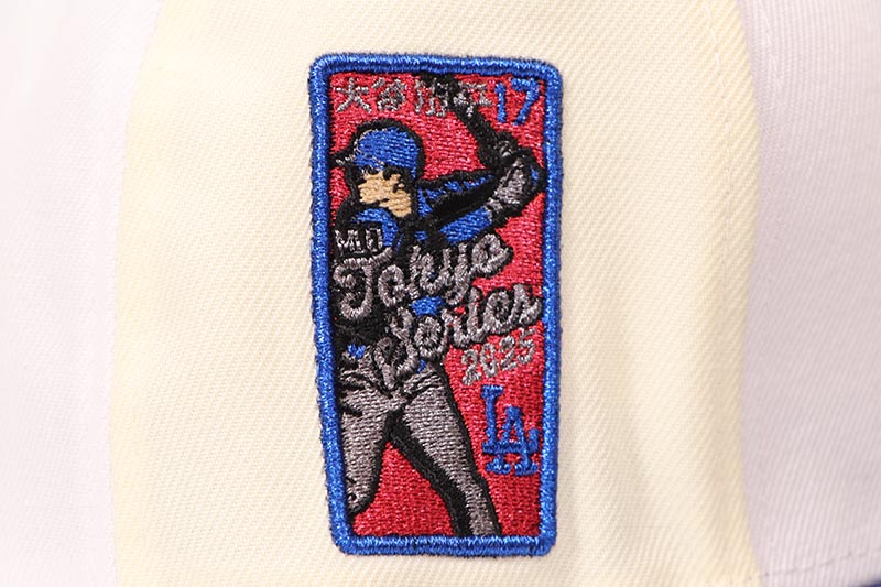 NEW ERA LOS ANGELES DODGERS 59FIFTY FITTED CAP (TOKYO SERIES 2025 SIDE PATCH/GREY UNDER VISOR/PINWHEELS)