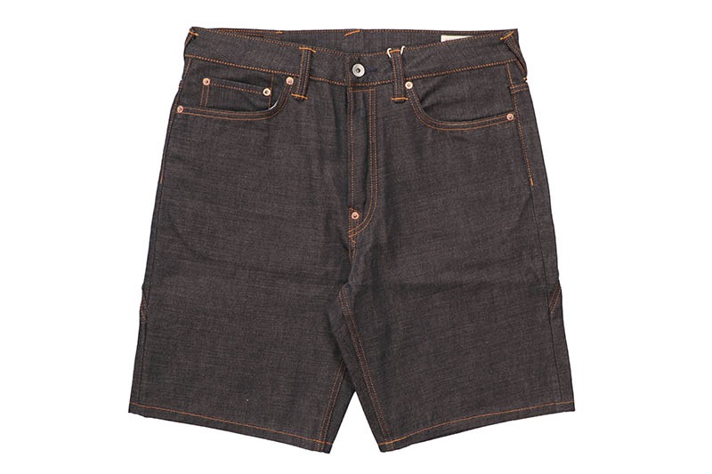 EVISU SEAGULL PRINTED POCKET DENIM SHORTS (2ESHTM6DS1058:RINSED INDIGO)