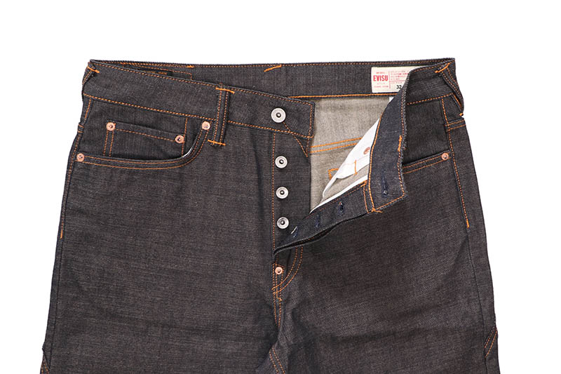 EVISU SEAGULL PRINTED POCKET DENIM SHORTS (2ESHTM6DS1058:RINSED INDIGO)