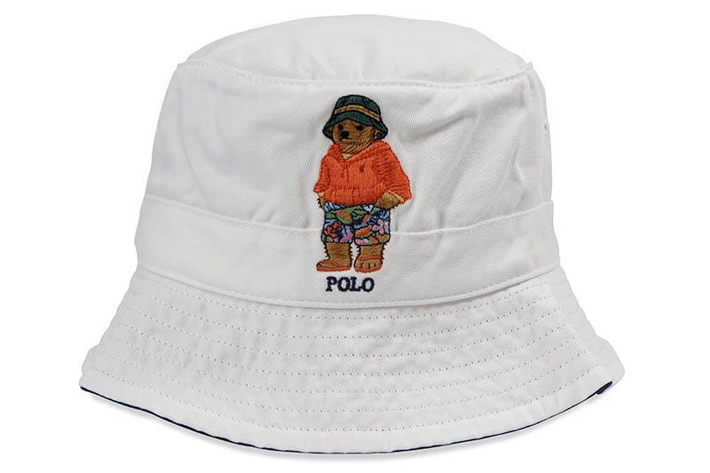 POLO RALPH LAUREN BEACH BEAR BUCKET HAT (710907265001:WHITE)