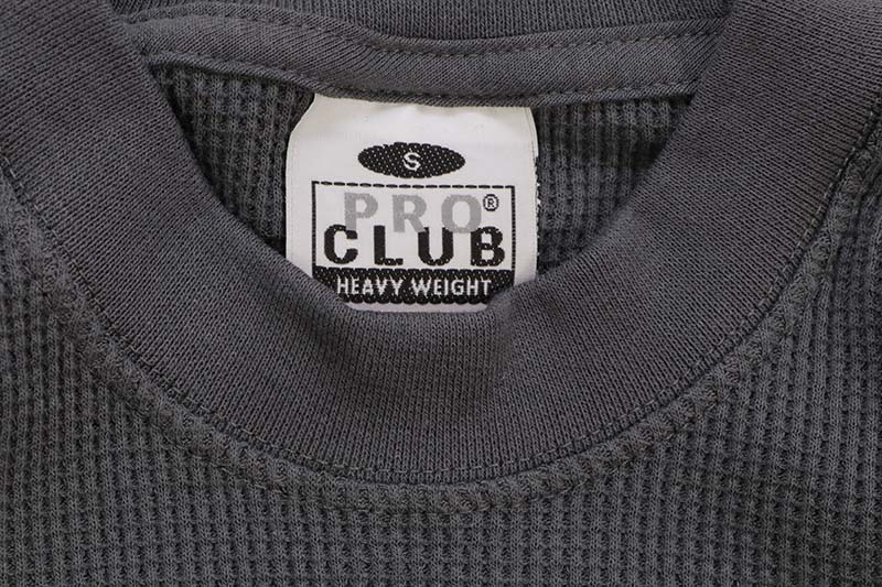 PRO CLUB HEAVYWEIGHT COTTON LONG SLEEVE THERMAL TOP (GRAPHITE) 115
