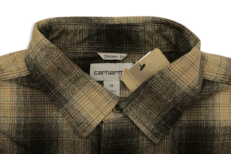 Carhartt ORIGINAL FIT FLANNEL L/S PLAID SHIRT (104451/N04:BLACK)