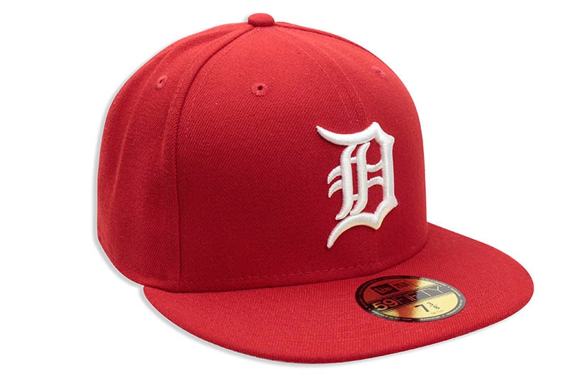 NEW ERA DETROIT TIGERS BASIC 59FIFTY FITTED CAP (RED/WHITE)