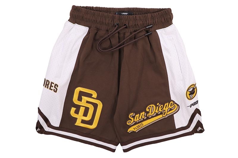 PRO STANDARD SAN DIEGO PADRES SCRIPT TAIL DOUBLE KNIT 2.0 SHORT (LSP3314427-BRN:BROWN)