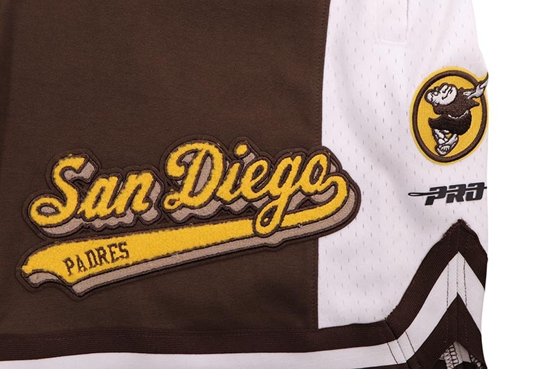 PRO STANDARD SAN DIEGO PADRES SCRIPT TAIL DOUBLE KNIT 2.0 SHORT (LSP3314427-BRN:BROWN)