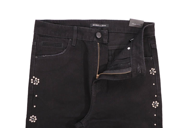EMBELLISH KEITH STRAIGHT DENIM (EMBHOL124-031:BLACK)