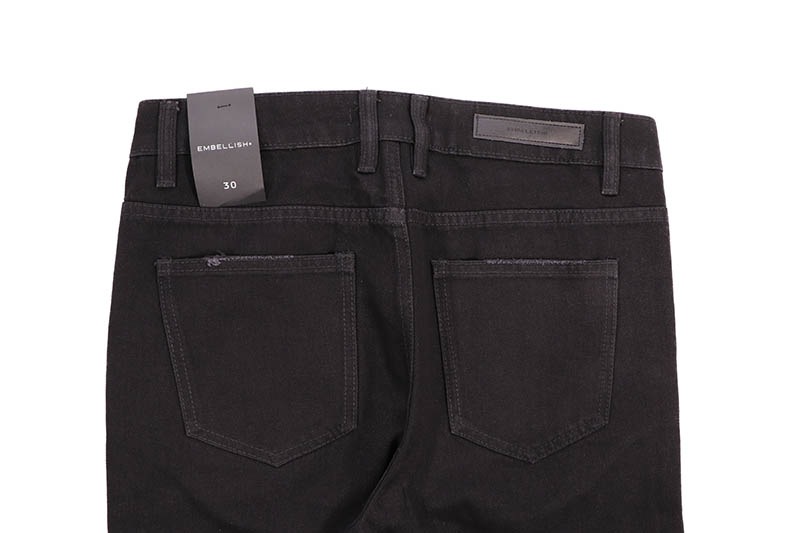 EMBELLISH KEITH STRAIGHT DENIM (EMBHOL124-031:BLACK)