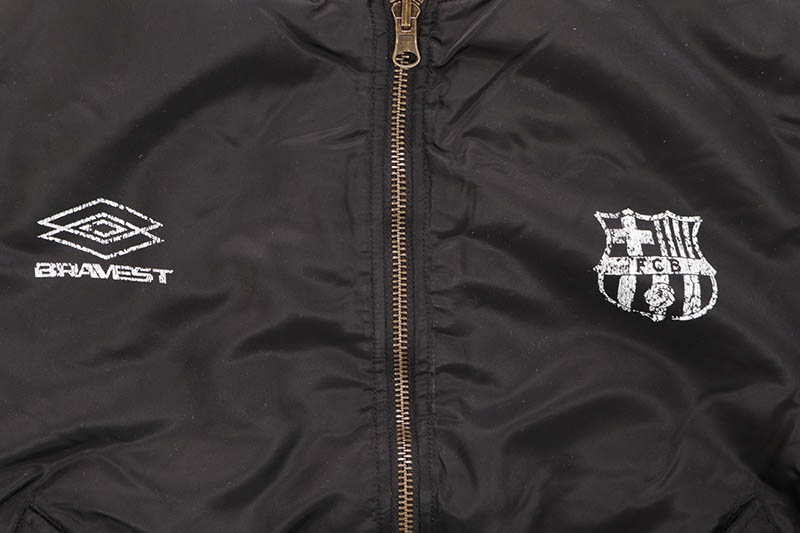 BRAVEST STUDIOS SOCCER BOMBER JACKET (BLACK)