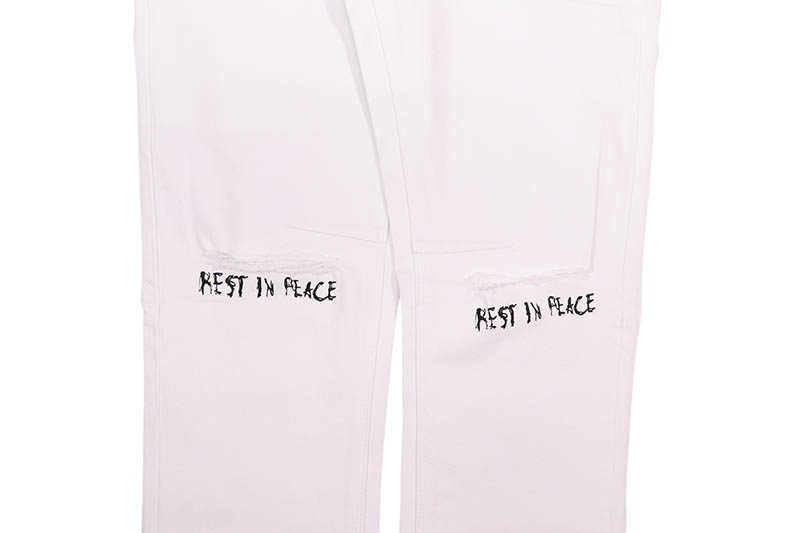 RtA BRYANT SKINNY JEAN (WHITE REST IN PEACE) MF24D624-B1205WTRIP