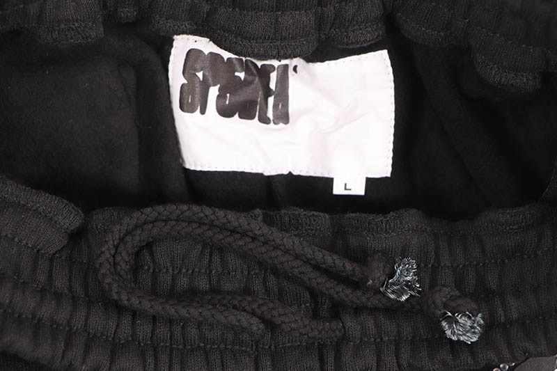 SP5DER BLACK RHINESTONE OG LOGO V2 SWEAT SHORTS