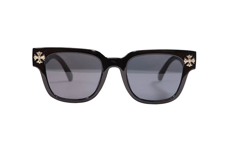 ICE LAB CROSS RHINESTONE SUNGLASSES (DARK SHADE/GOLD) ASG-301G